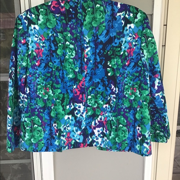 Beautiful church Ladies dressy Jacket Kim Rogers 8p petite Spring Turquoise NWOT - Picture 12 of 16